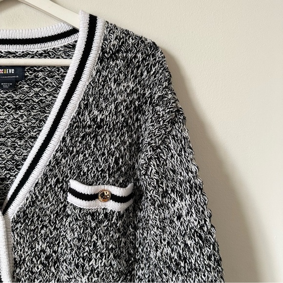 Anthropologie Maeve Tweed Boyfriend V Neck Cardigan Size M - Picture 6 of 10